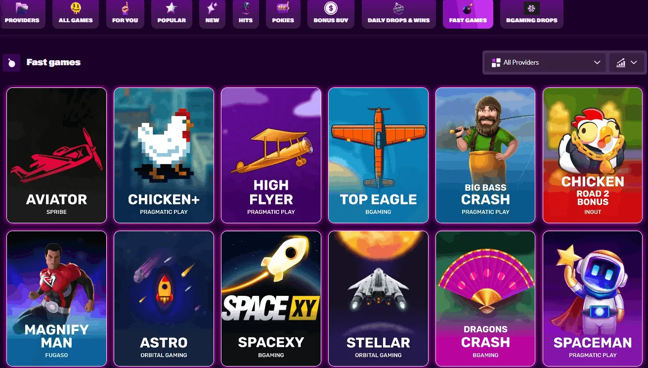 SlotRave games and slots lobby